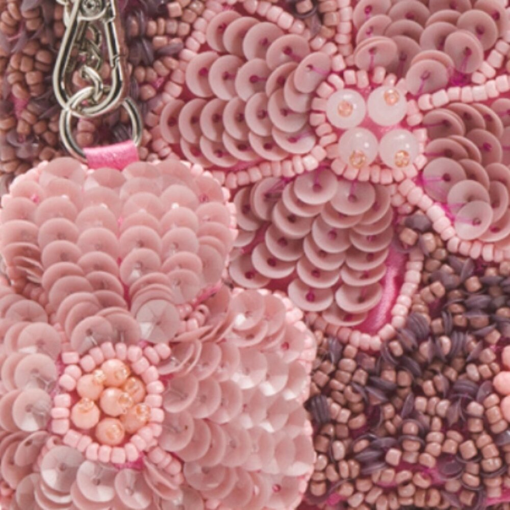 MADE IN INDIA Beaded Big Flower Pot Shoulder Bag - Picture 6 of 9